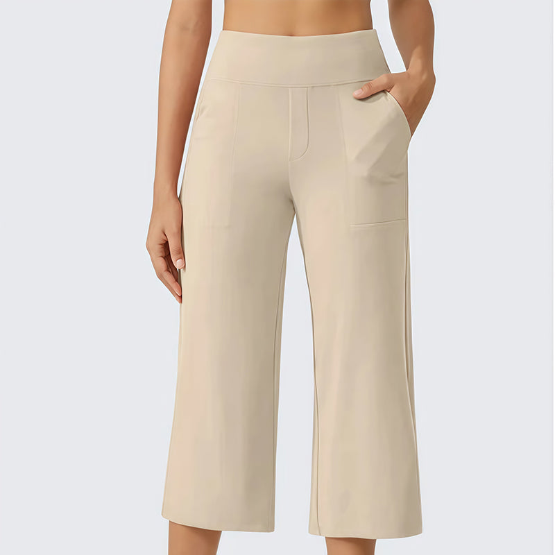 👩‍🦰Women's Loose Straight-Leg Yoga Cropped Pants with Pockets