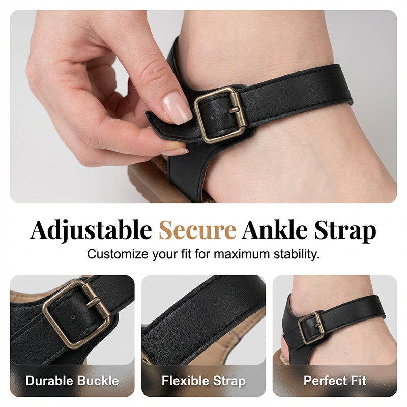 📢📢50% OFF !! ⏰Breathable Mesh Flat Sandals with Ankle Strap