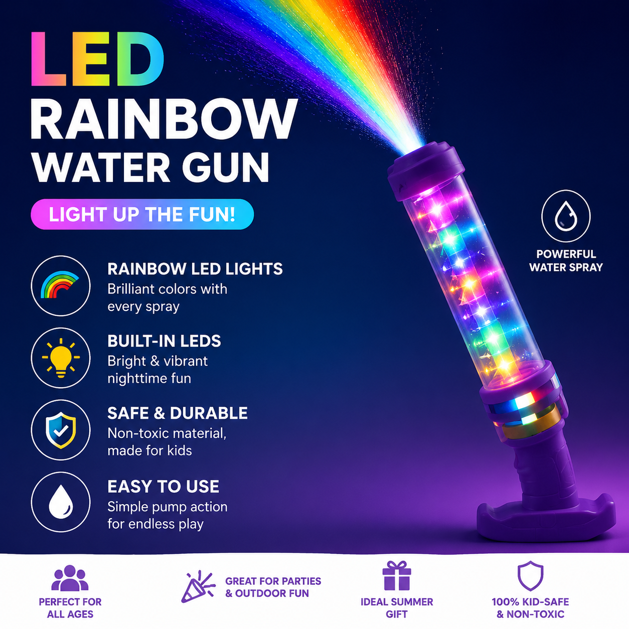 🌈 Turn Every Backyard Into a Rainbow Light Show💦