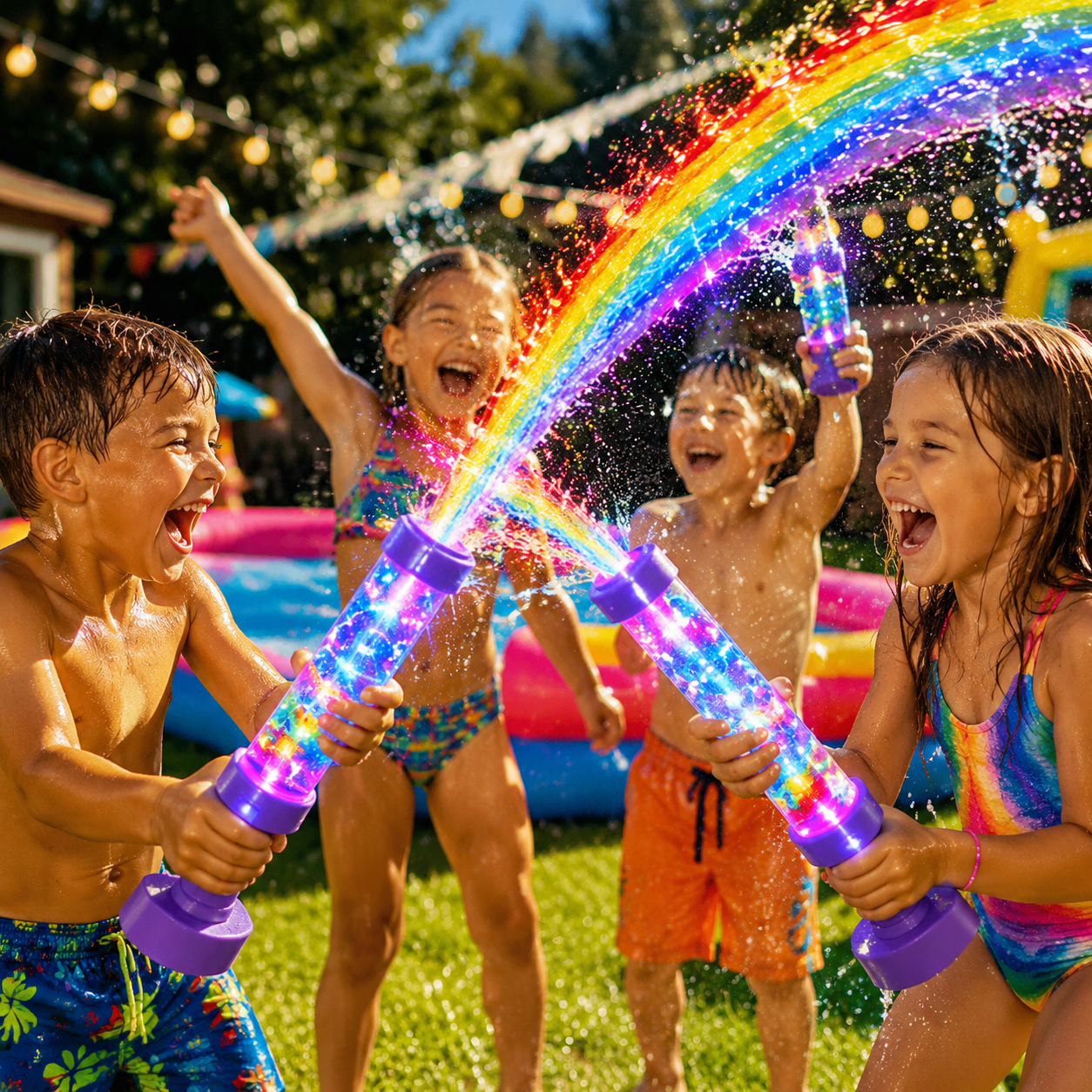 🌈 Turn Every Backyard Into a Rainbow Light Show💦