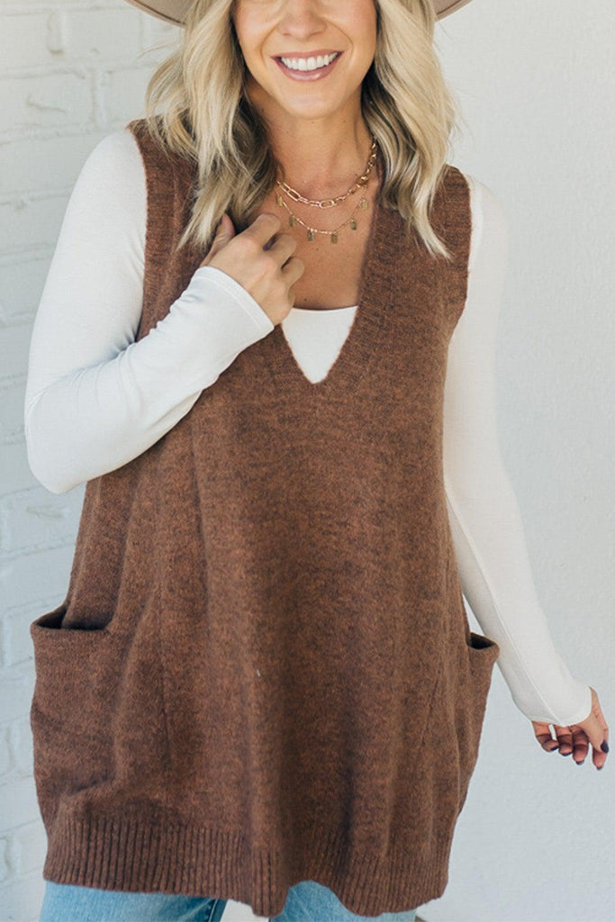 🔥Hot Sale🔥Cozy Pocket Sweater Vest
