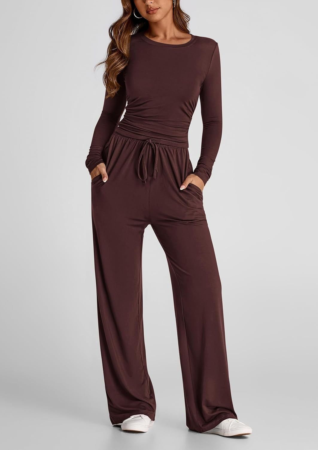 👚👖 Women's Casual Wear Long-Sleeved Loose-Fit Trouser Set 💕