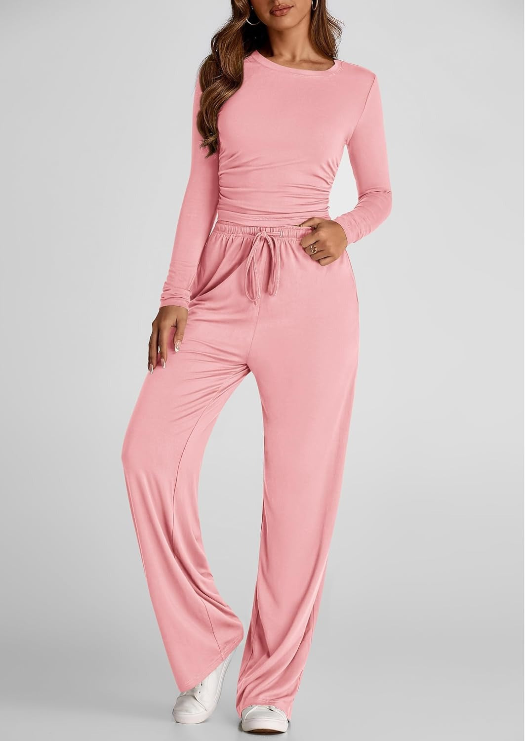 👚👖 Women's Casual Wear Long-Sleeved Loose-Fit Trouser Set 💕