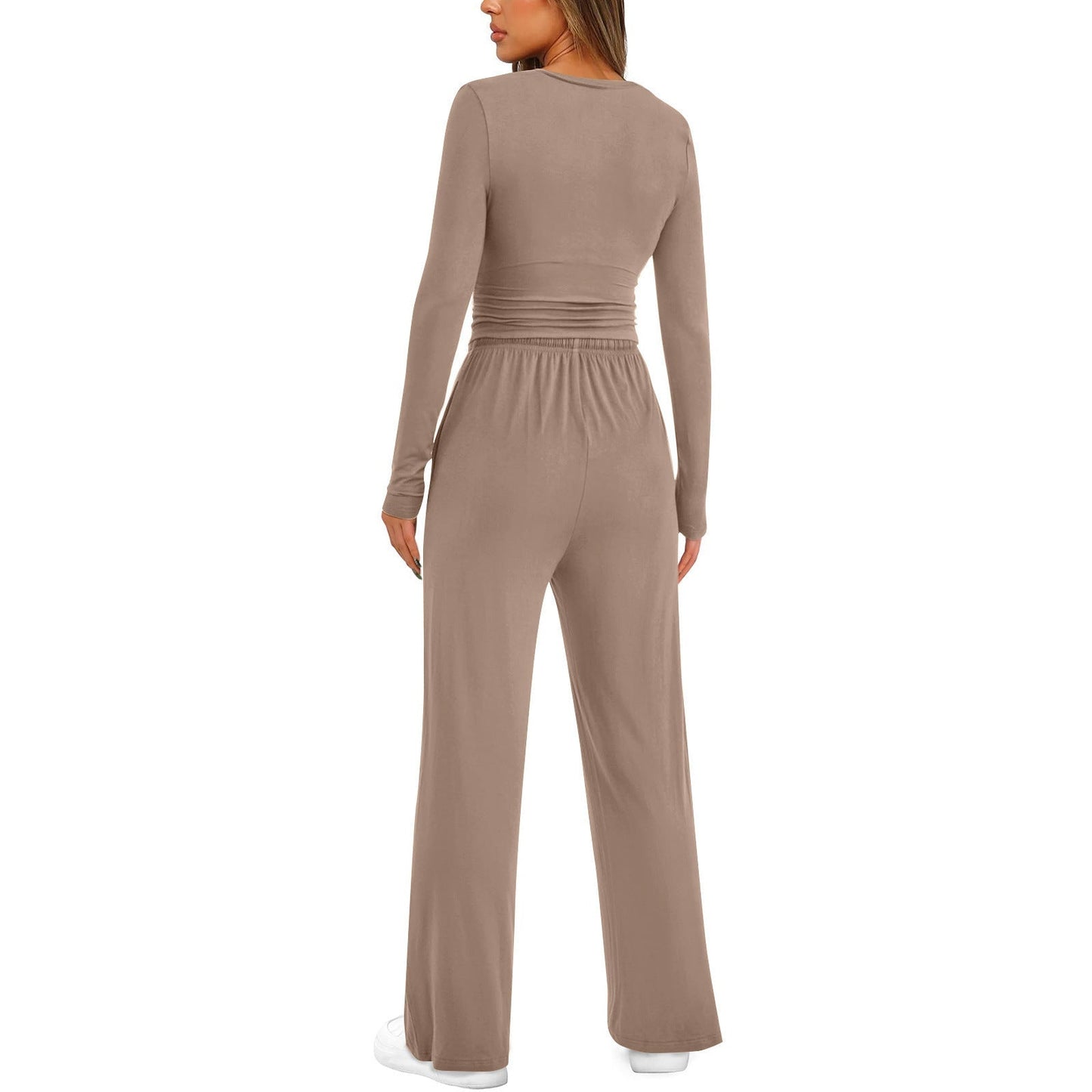 👚👖 Women's Casual Wear Long-Sleeved Loose-Fit Trouser Set 💕