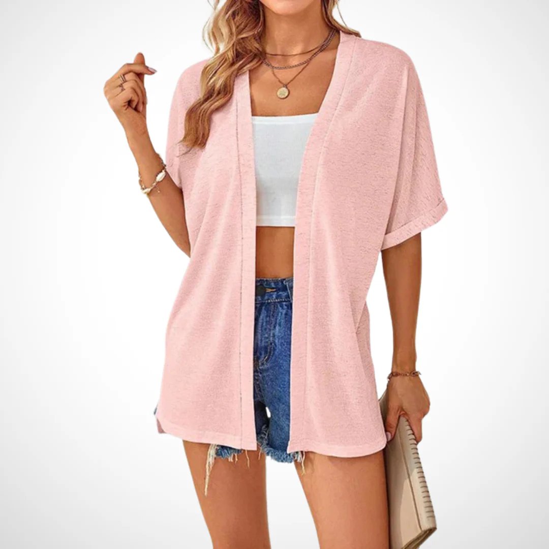 2026 New Stylish Flowy Short Sleeve Cardigan