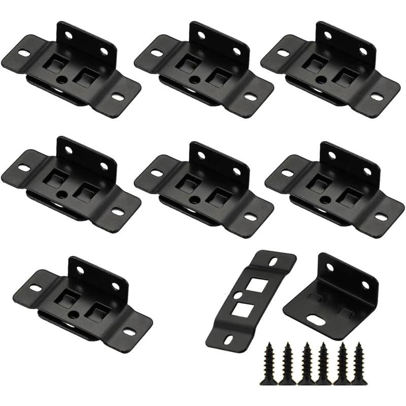 8-Pack Heavy-Duty Stainless Steel Corner Brackets – Quick Fitting L Shape Furniture Joint Braces with Screws