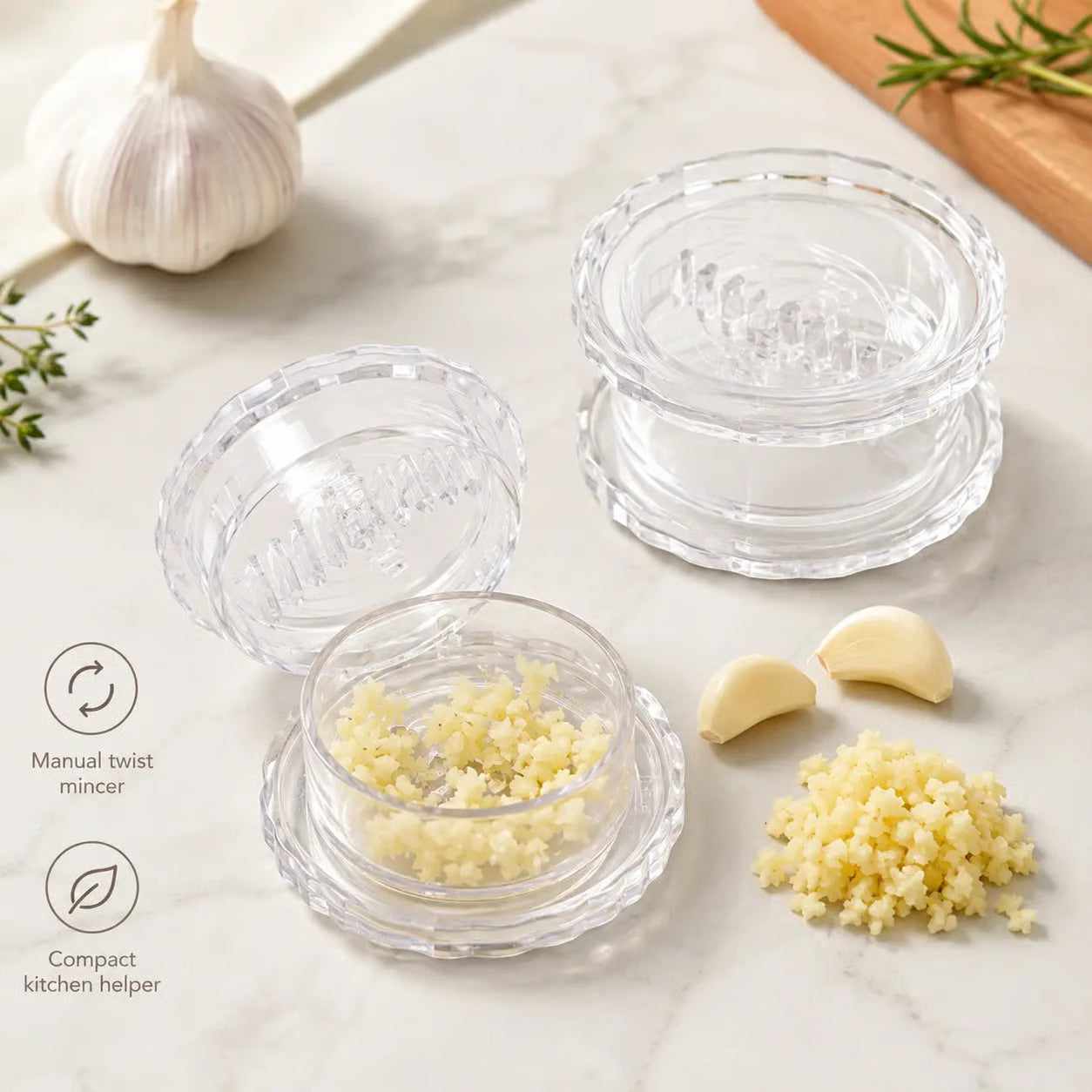 🧄Manual Garlic Twister & Masher – Crush Garlic in Seconds, No Mess Required