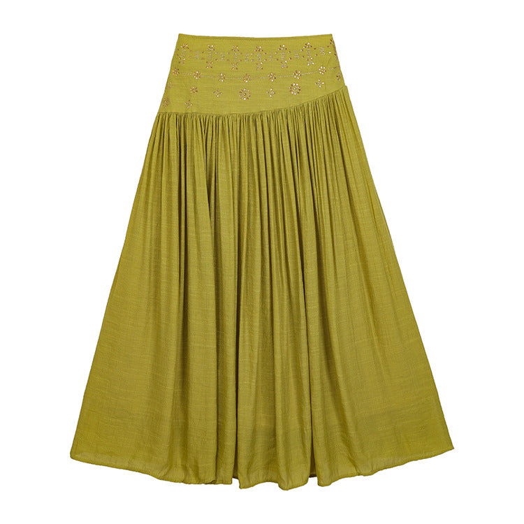 👗Women's High-Waisted Linen A-Line Beach Skirt👠