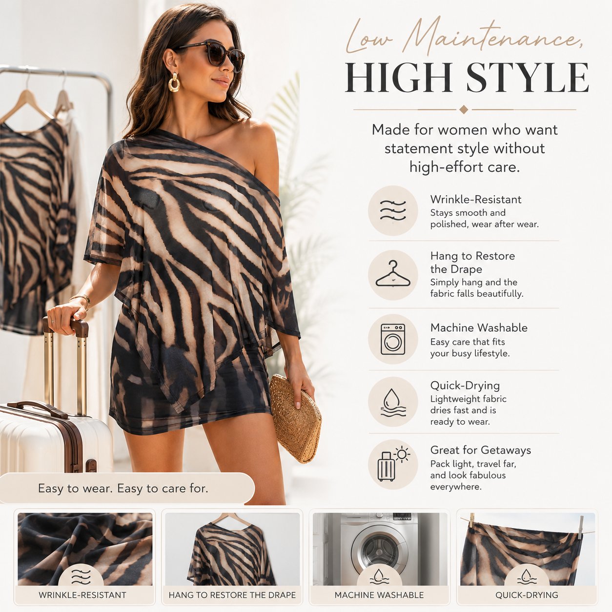🔥Craving You: Animal Print Draped Mini Skirt Set