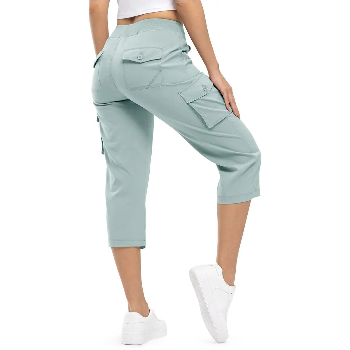 Women Lightweight Hiking Capris: Quick-Dry, 6 Pockets, Loose Fit
