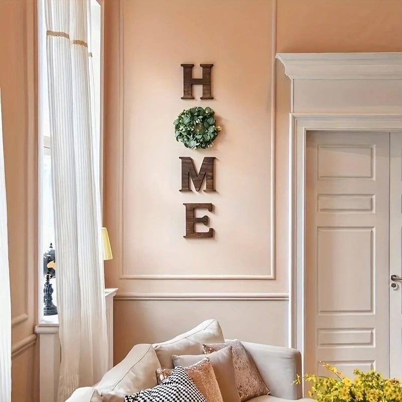 🏡Small sign, big warmth❤️Wooden "HOME" Letter Sign – Modern Farmhouse Wall Decor