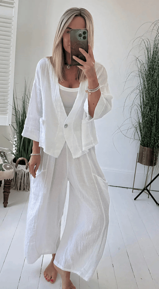 🔥2025 New Arrivals Women's Summer Daily Casual Breathable Linen Suit(Buy 2 Free Shipping)