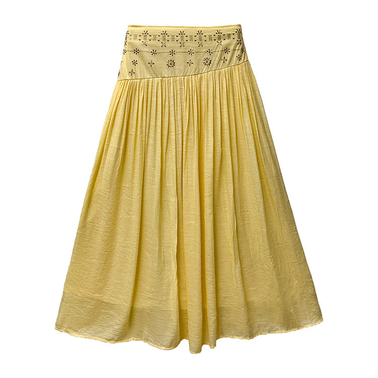 👗Women's High-Waisted Linen A-Line Beach Skirt👠