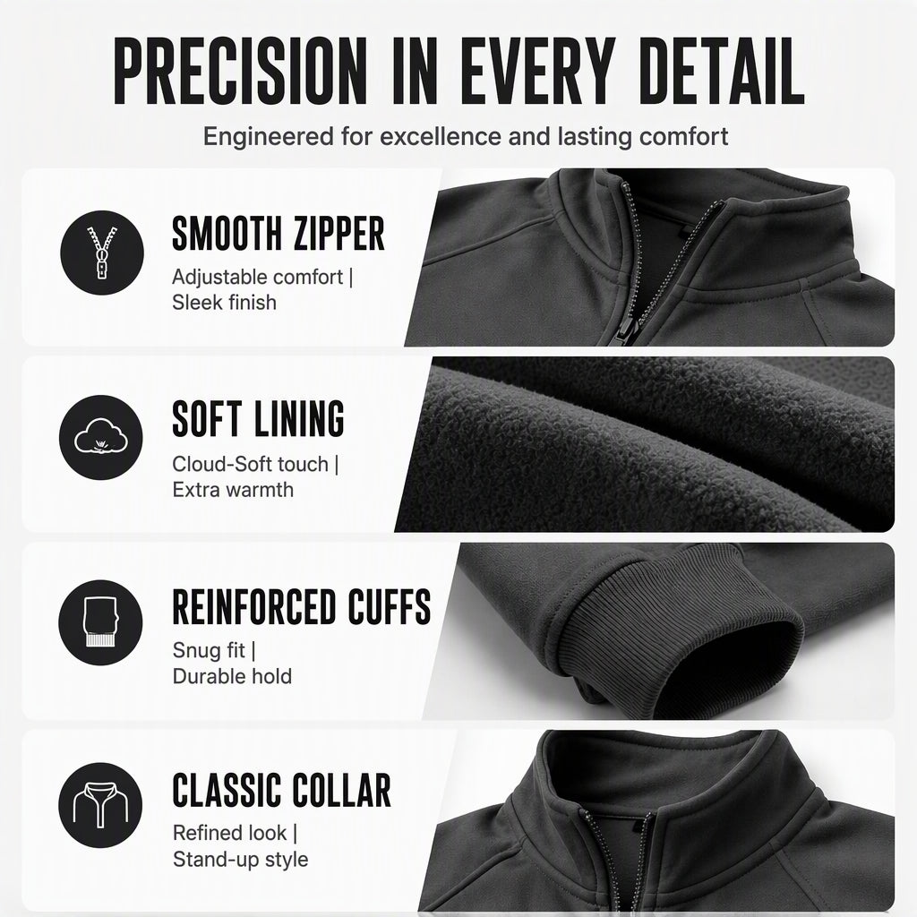💥Hot Sale 50% OFF💖Men's quarter-zip sweater with a stand-up collar