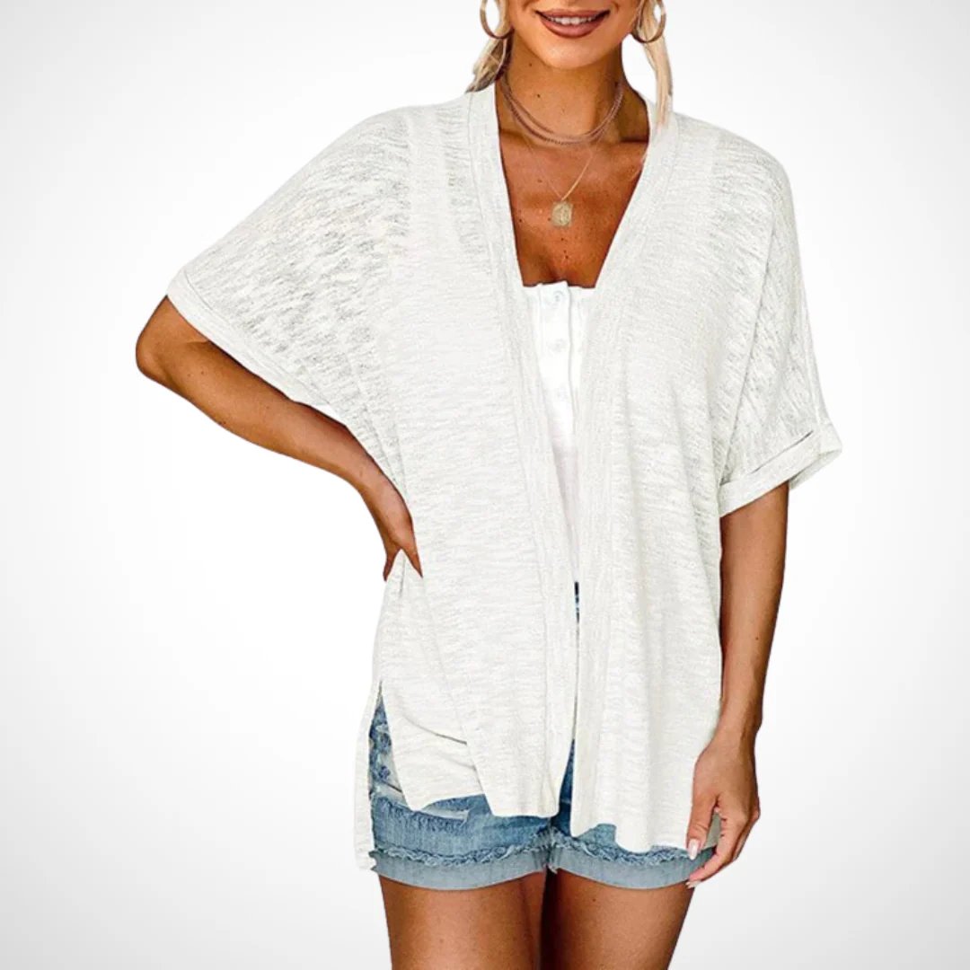 2026 New Stylish Flowy Short Sleeve Cardigan