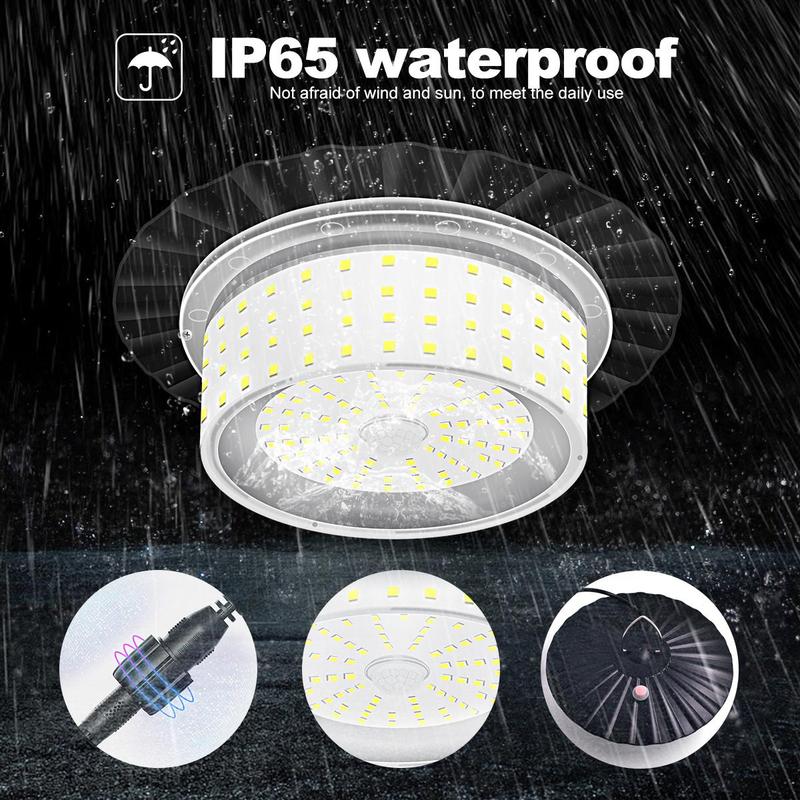 🛋️224-LED Solar Flood Pendant Light 5 Modes (With Motion Sensor and Remote Control)