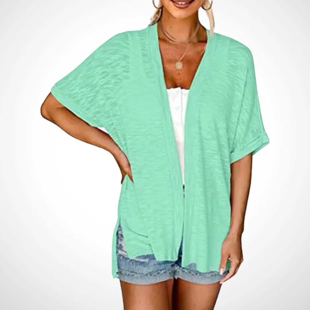 2026 New Stylish Flowy Short Sleeve Cardigan