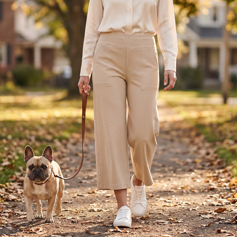 👩‍🦰Women's Loose Straight-Leg Yoga Cropped Pants with Pockets