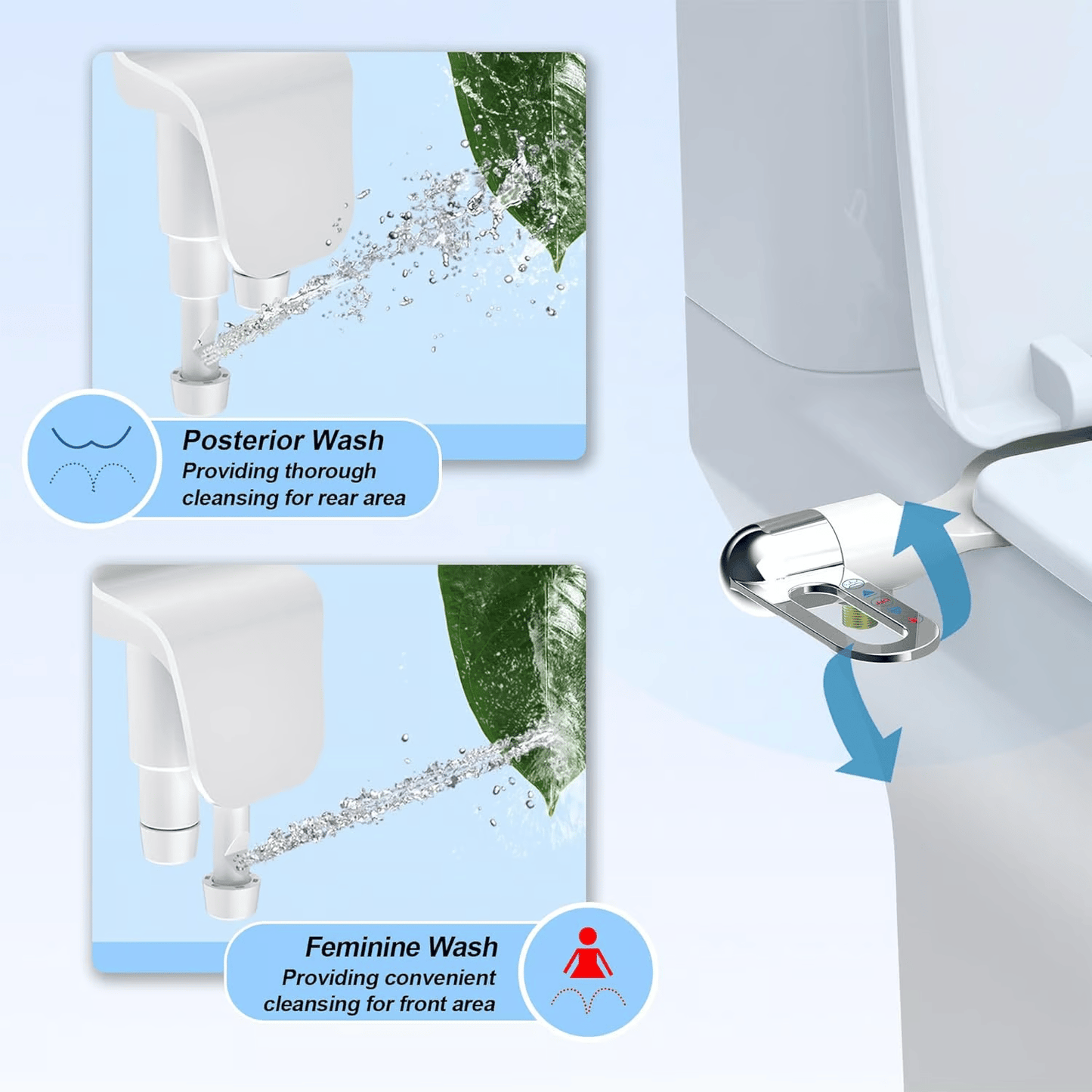 👩‍🦰Toilet Bidet Attachment — (Feminine Wash & Posterior Wash) 💕