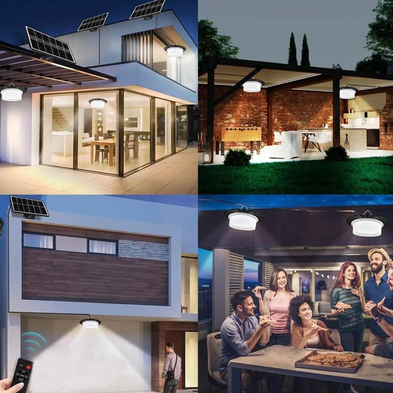 🛋️224-LED Solar Flood Pendant Light 5 Modes (With Motion Sensor and Remote Control)
