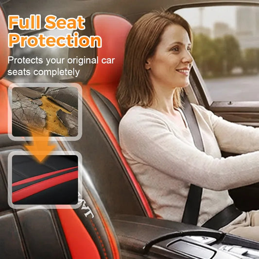 🚗Full-coverage PU Leather Car Seat Covers – Universal, suitable for sedans, SUVs, and trucks