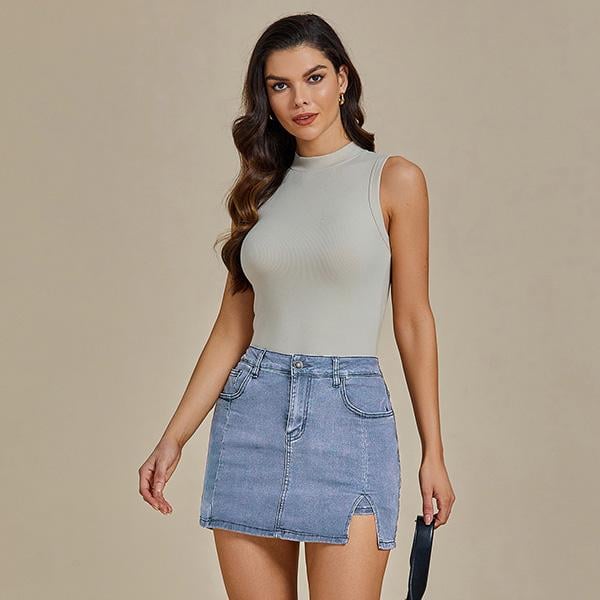 👖✨ Women's High-Waisted Denim Skort – Mini Skirt Vibes with Shorts Comfort! 🔥💃