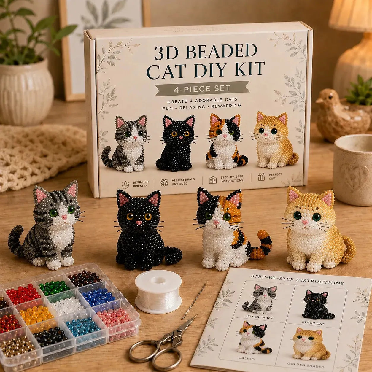 🧵Mini 3D Beaded Animal Craft Kit