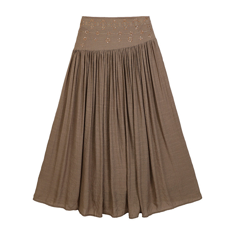 👗Women's High-Waisted Linen A-Line Beach Skirt👠