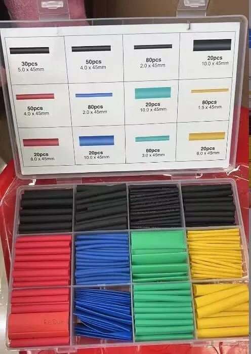 🔥 Heat Shrink Tubing Kit – 580 PCS with Case, 3:1 Ratio & Waterproof Sealing 🛠️📦