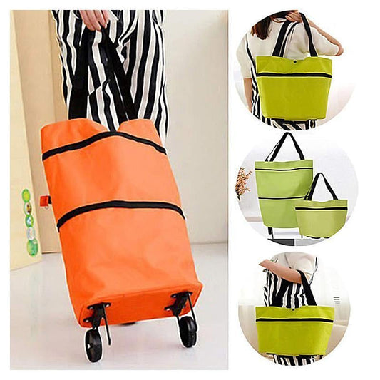 🔥2-in-1 Shopping Bag Folding Green Bag