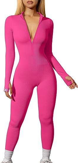 Fleece Long Sleeve Zipper Jumpsuit