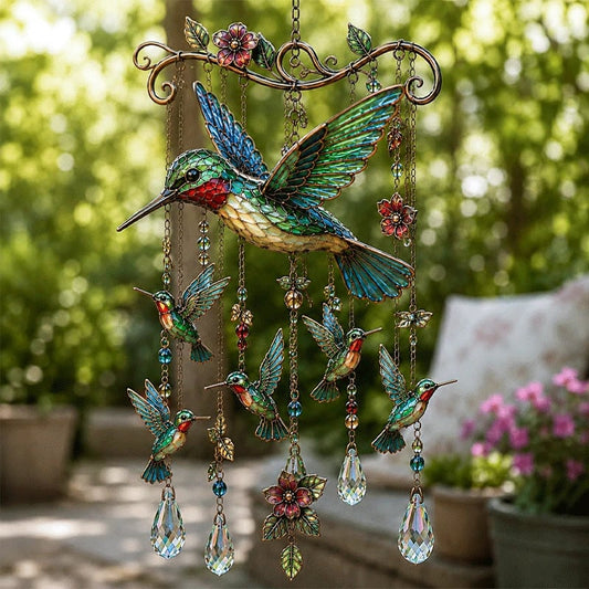 🐦🎐Graceful Hummingbird Wind Chime, Bring Beauty, Peace To Your Garden
