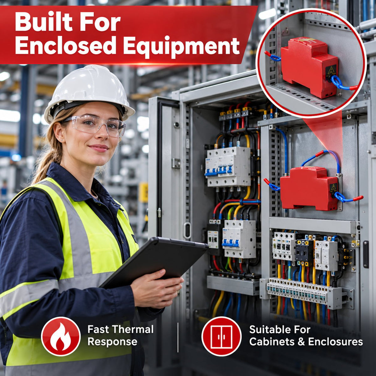 🔥 Automatic Fire Suppression Device – Dual-Nozzle Heat-Activated Fire Extinguisher for Electrical Cabinets & Equipment Enclosures 🛡️