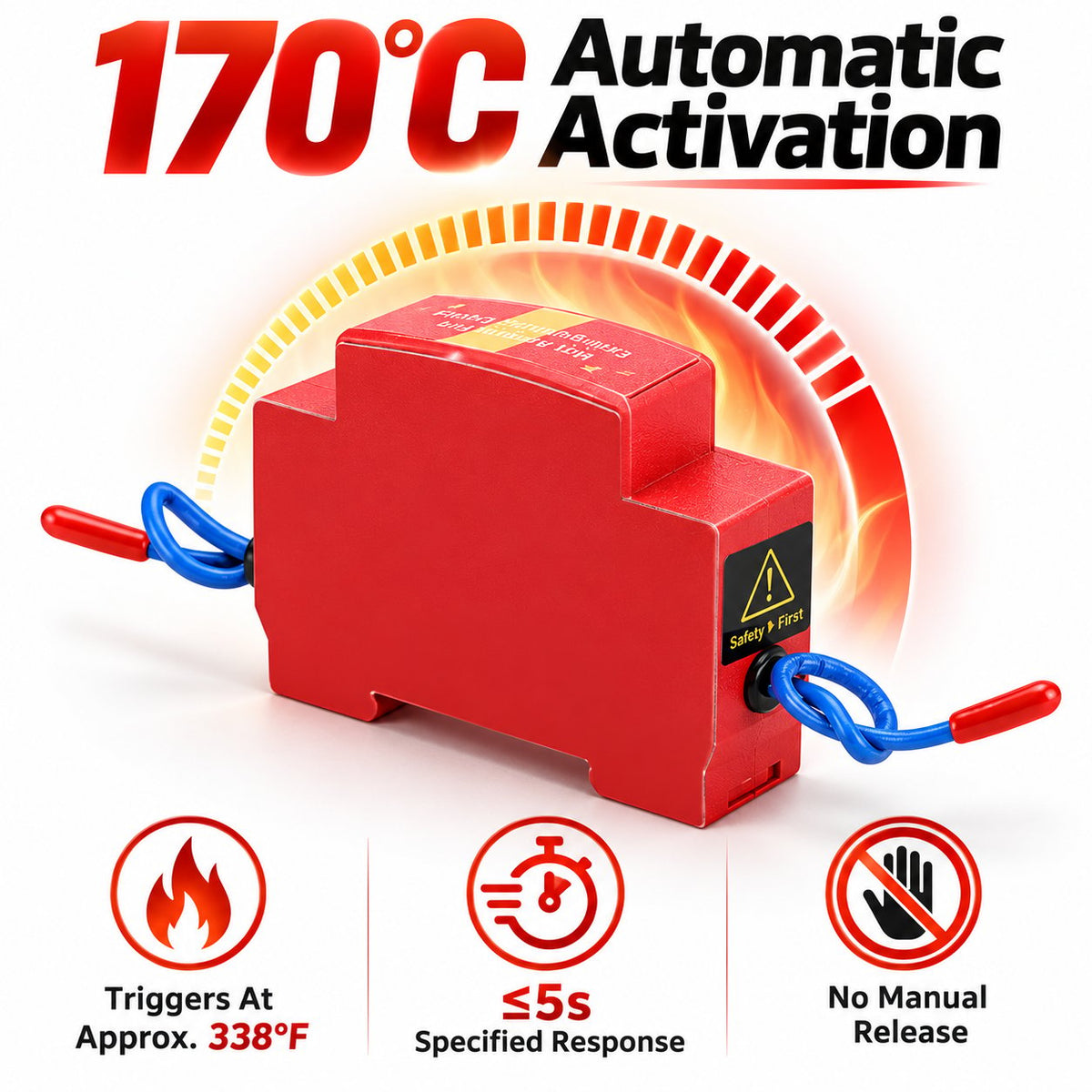 🔥 Automatic Fire Suppression Device – Dual-Nozzle Heat-Activated Fire Extinguisher for Electrical Cabinets & Equipment Enclosures 🛡️