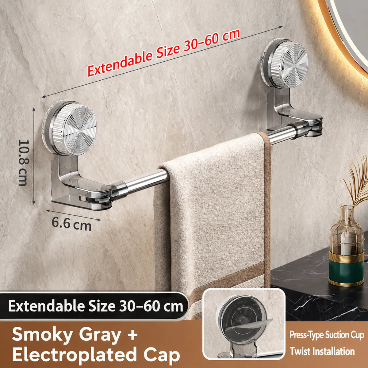 ☀️Best-Selling Drill-Free Telescopic Towel Rack