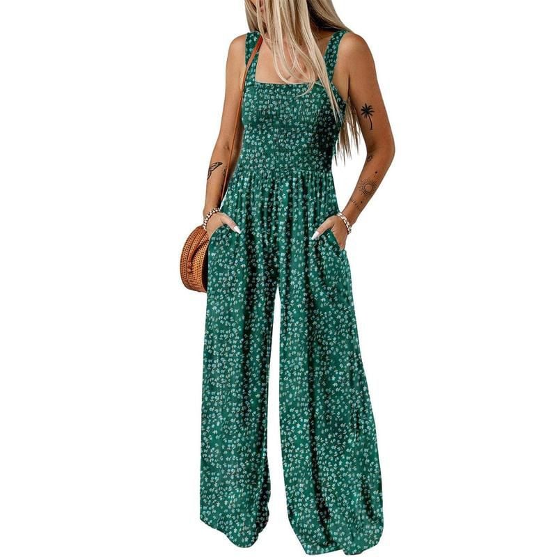 🏖️🌼Women's Casual Print Sleeveless Overalls Jumpsuits