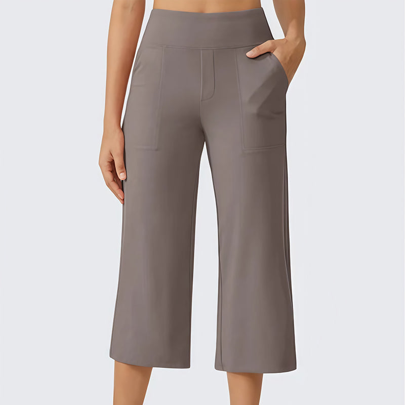 👩‍🦰Women's Loose Straight-Leg Yoga Cropped Pants with Pockets