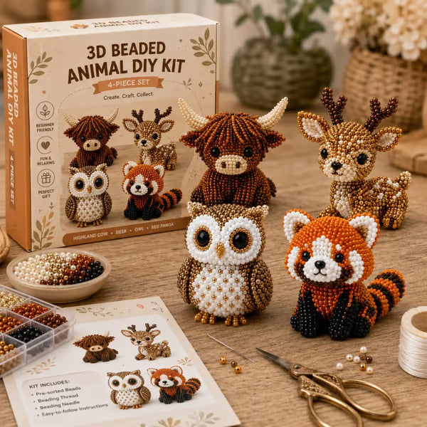 🧵Mini 3D Beaded Animal Craft Kit