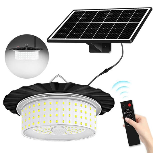 🛋️224-LED Solar Flood Pendant Light 5 Modes (With Motion Sensor and Remote Control)