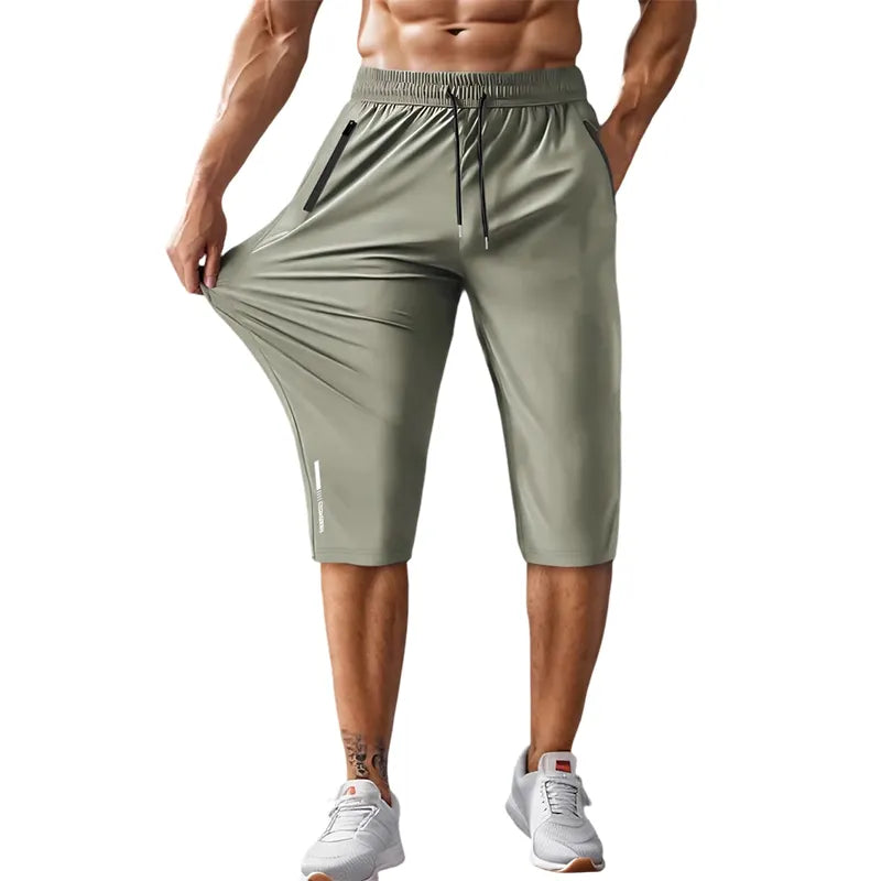 📢📢50% OFF !! ⏰Men's Quick-Dry Athletic Capri Pants with Zipper Pockets