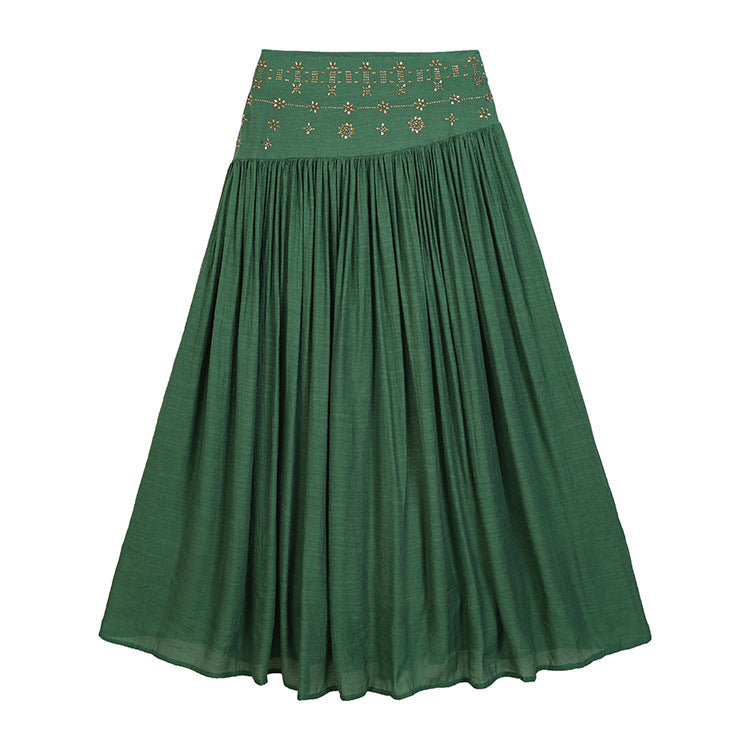 👗Women's High-Waisted Linen A-Line Beach Skirt👠