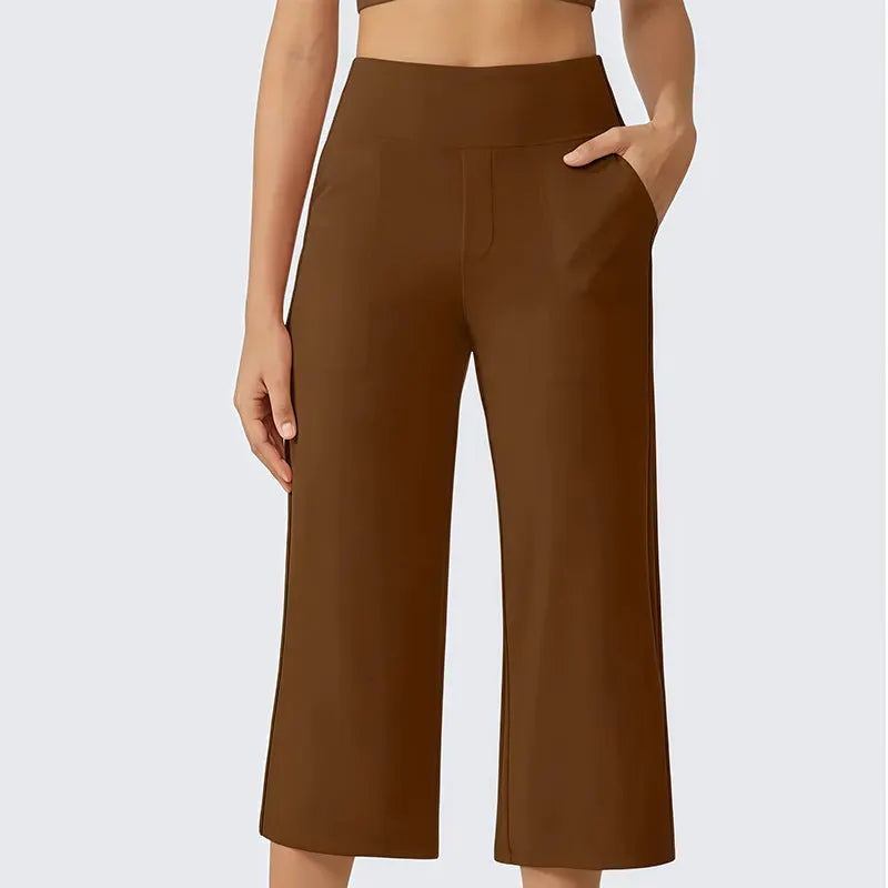 👩‍🦰Women's Loose Straight-Leg Yoga Cropped Pants with Pockets