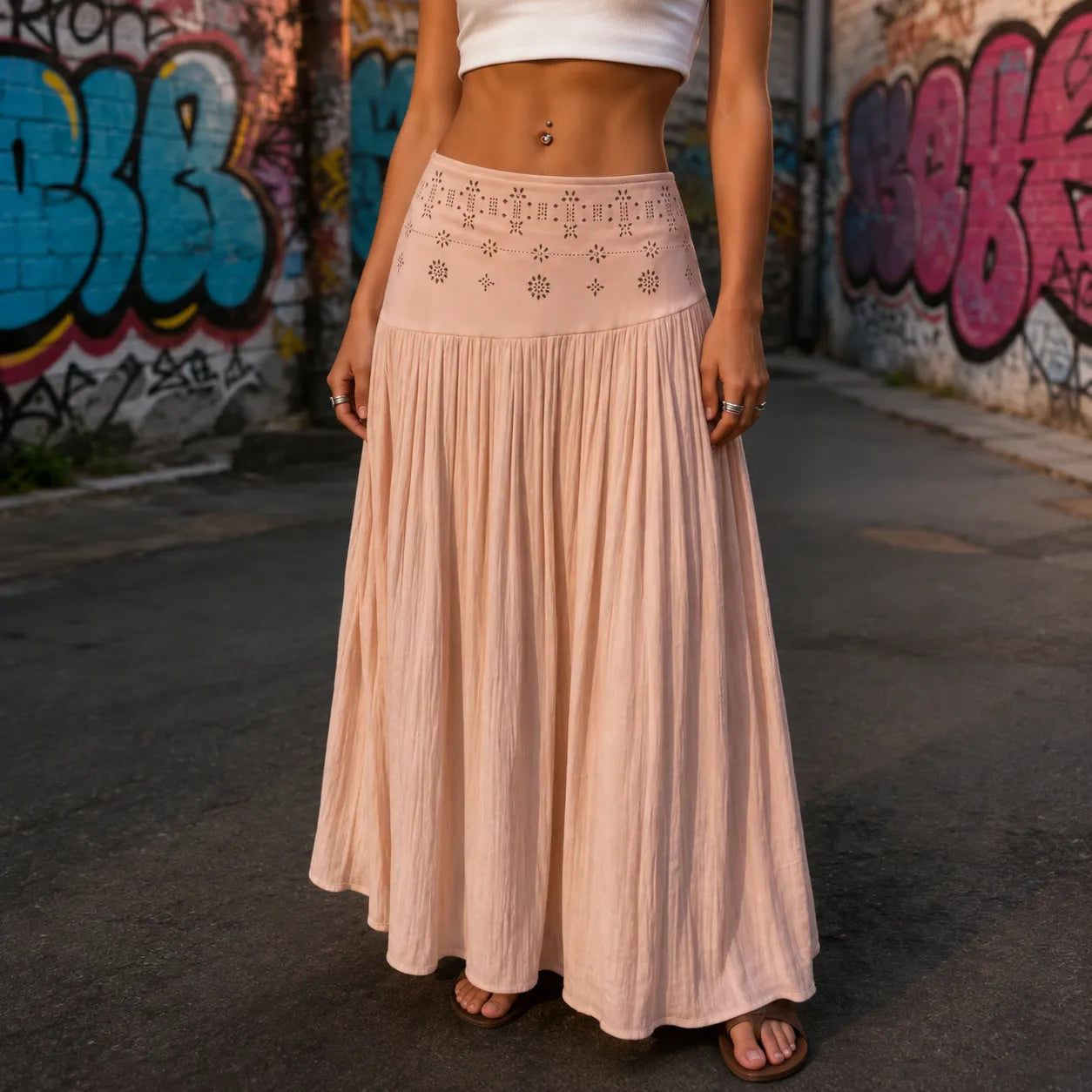 👗Women's High-Waisted Linen A-Line Beach Skirt👠