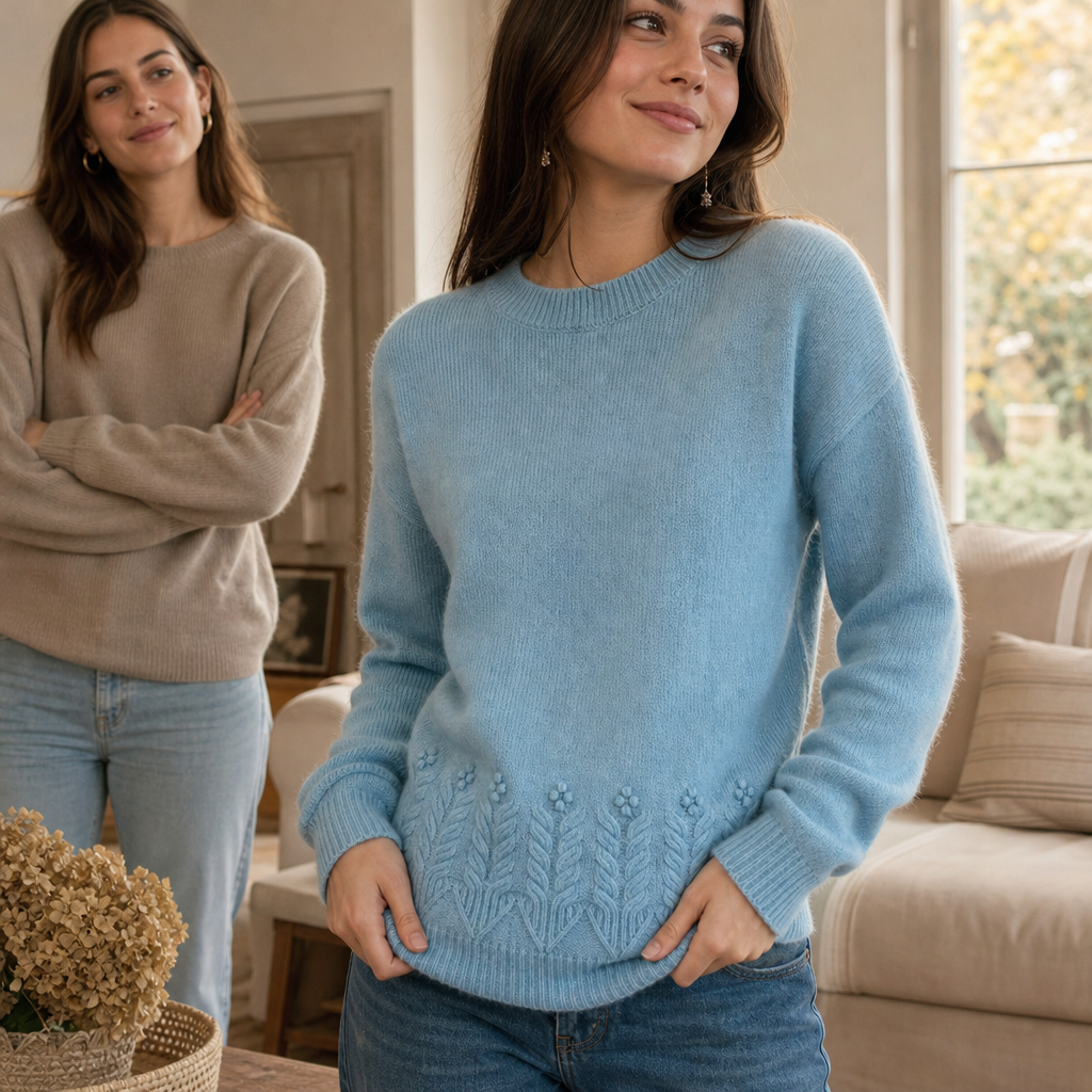 Florenza – Botanical Detail Knit Sweater