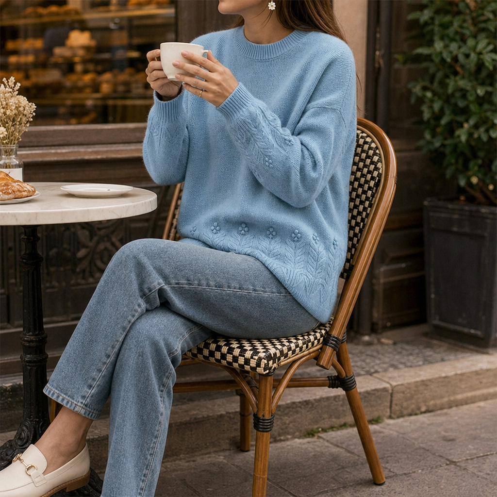 Florenza – Botanical Detail Knit Sweater