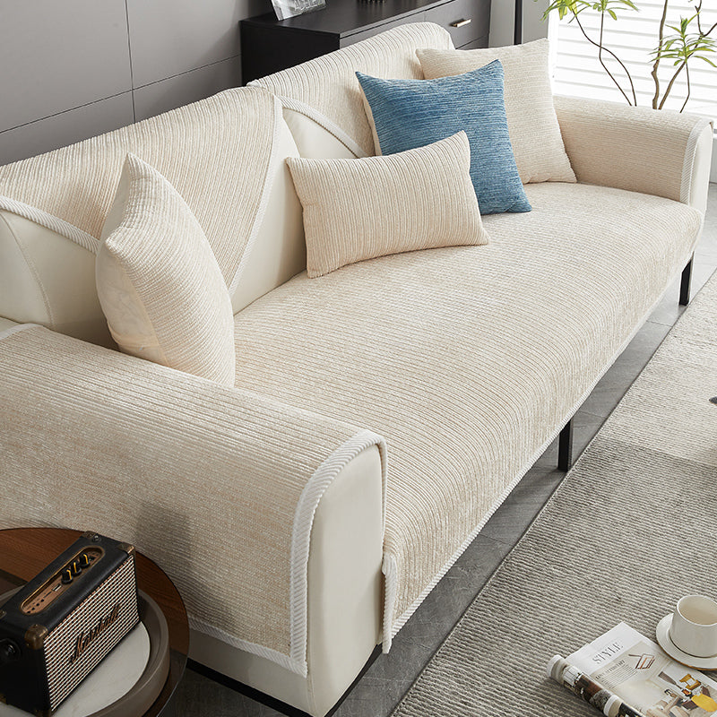 🔥Simple Striped Chenille Anti-scratch Couch Cover