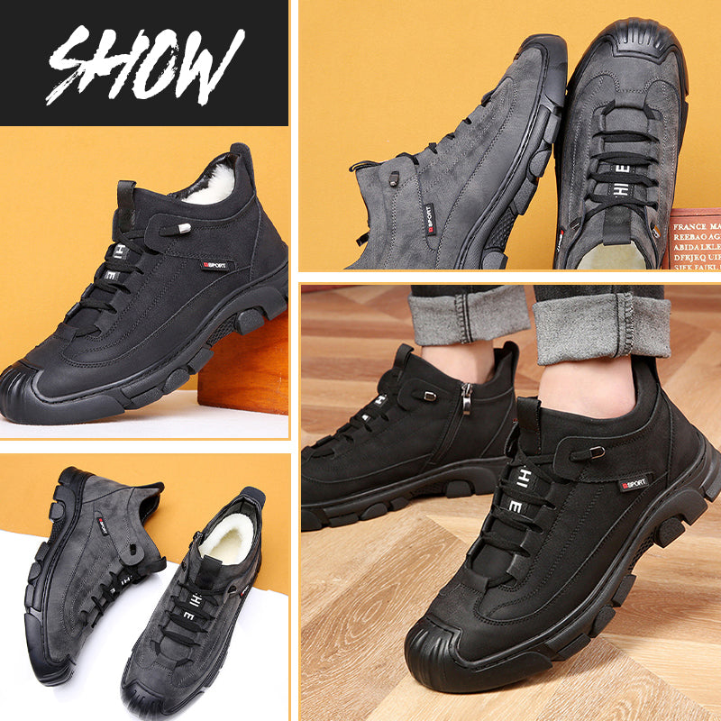 ✨Men's Faux Wool Lining Leather Sneaker👟