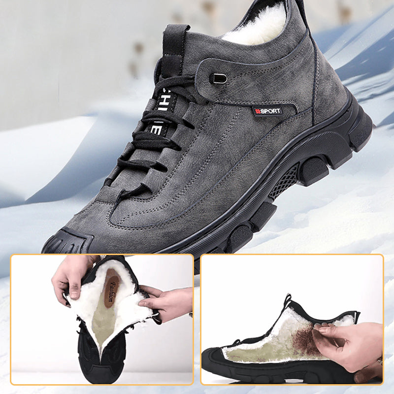 ✨Men's Faux Wool Lining Leather Sneaker👟