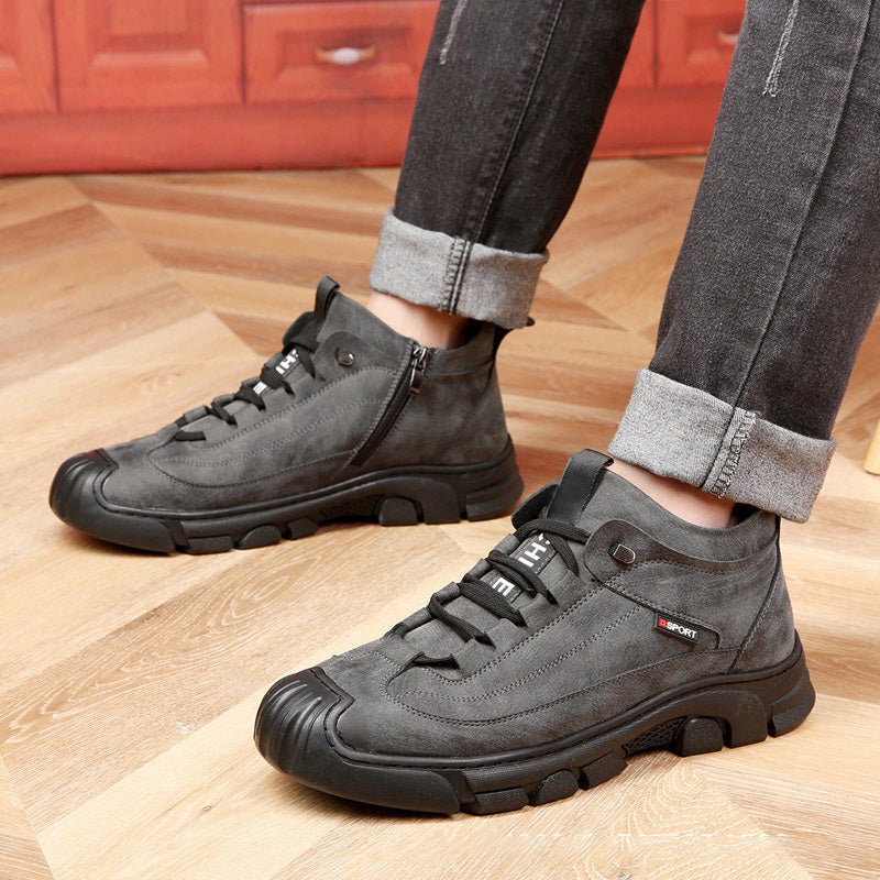 ✨Men's Faux Wool Lining Leather Sneaker👟