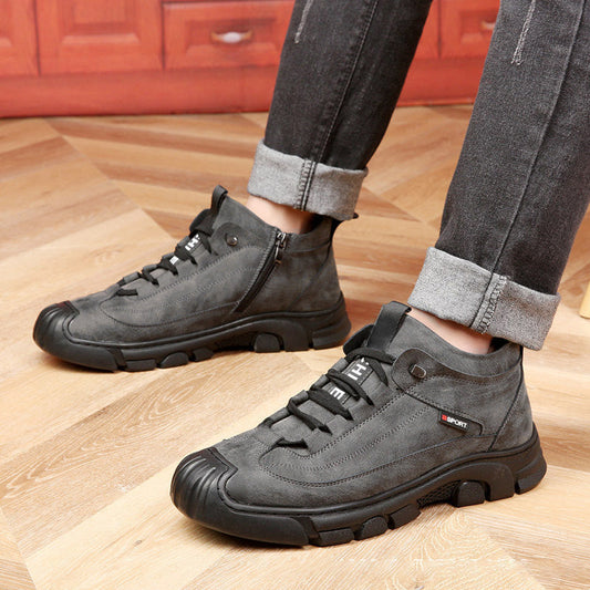 ✨Men's Faux Wool Lining Leather Sneaker👟